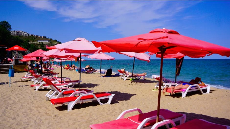 Sun beds Byala beach 
