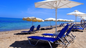 Sun beds Byala Vista beach